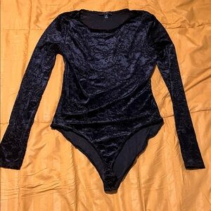 Haute Monde Black Velvet Bodysuit